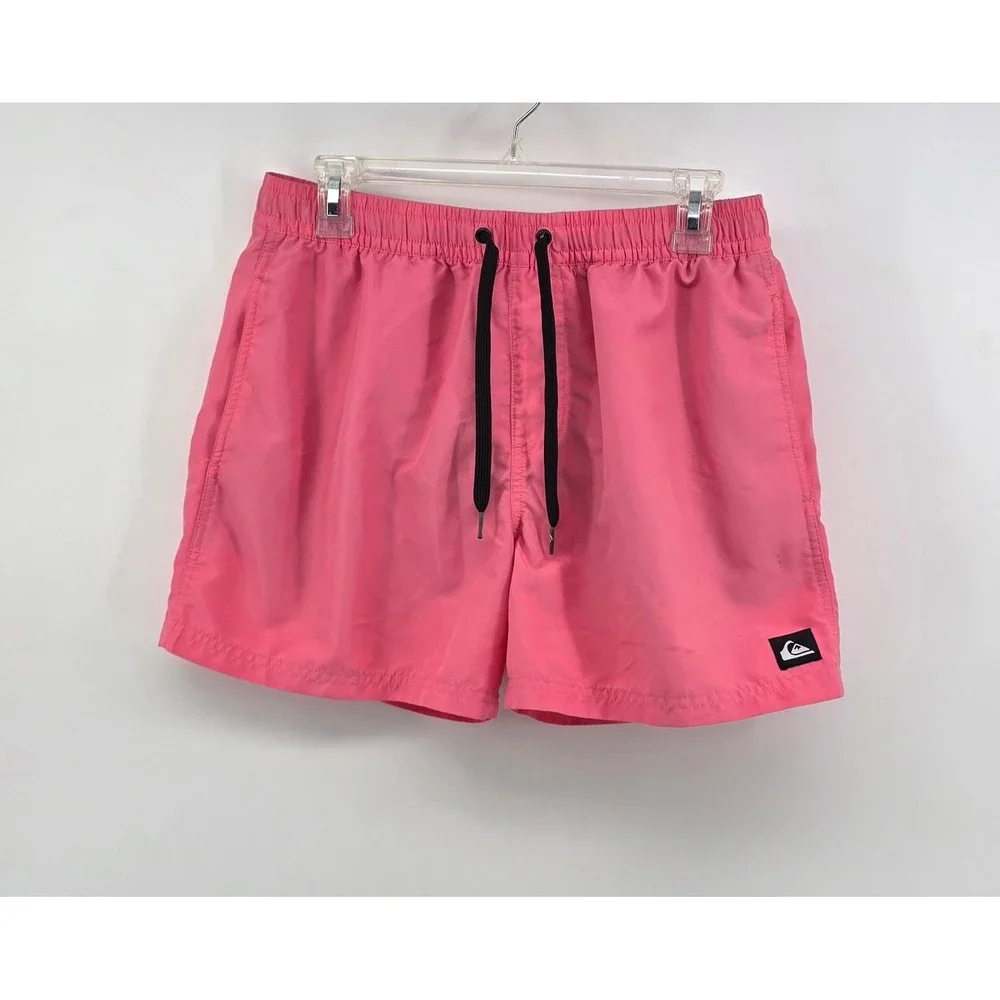 Quiksilver Mens Size M Pink Board Shorts Swim Trunks Beach Summer Surfwear